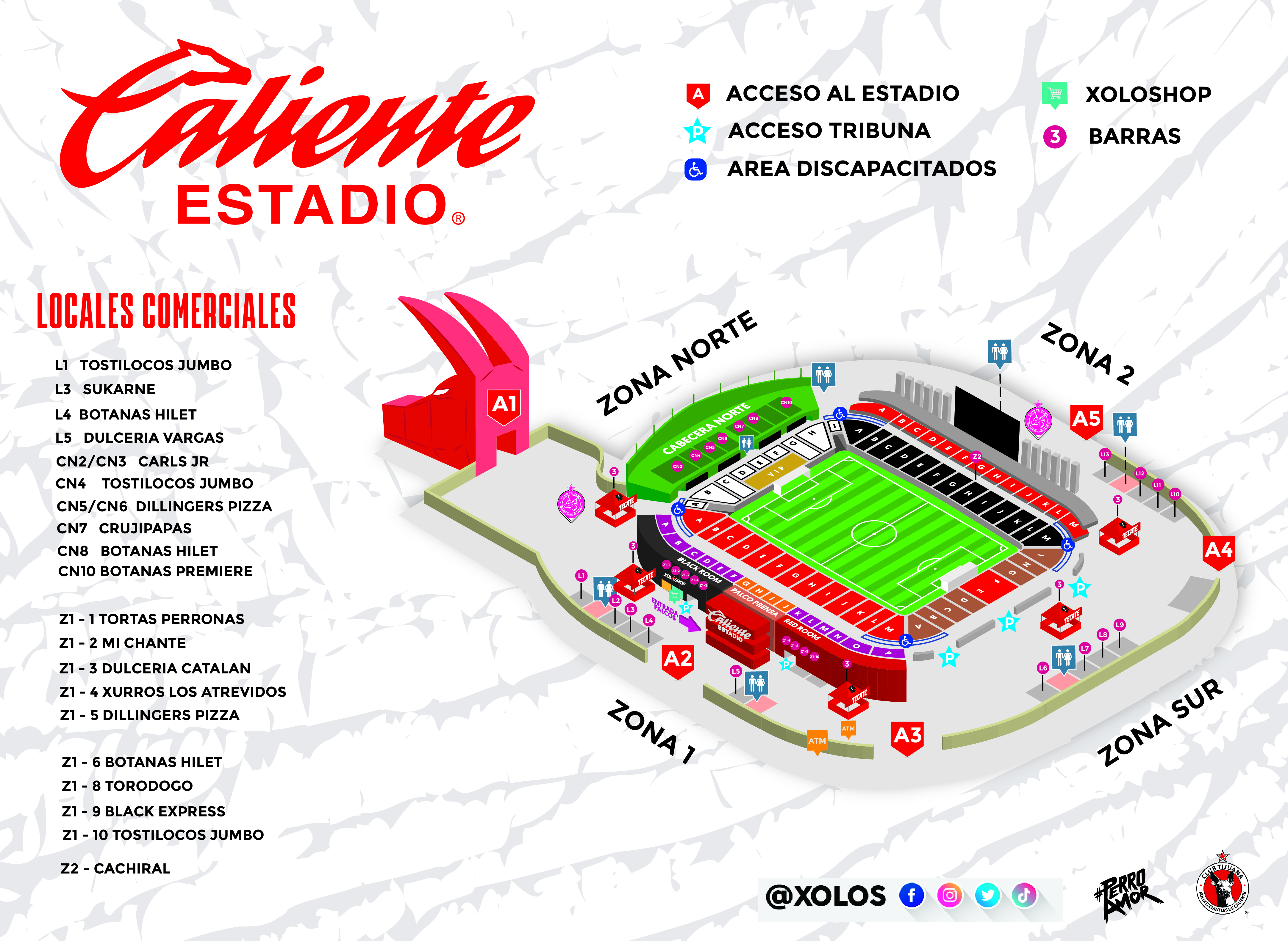 Mapa Estadio Caliente