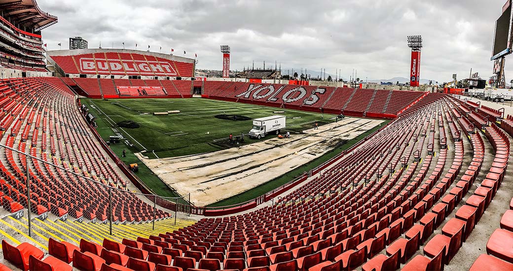 El Mictlán contará con la tecnología Revolution 360 de pasto síntetico, la cual utilizan equipos de la NFL y MLS