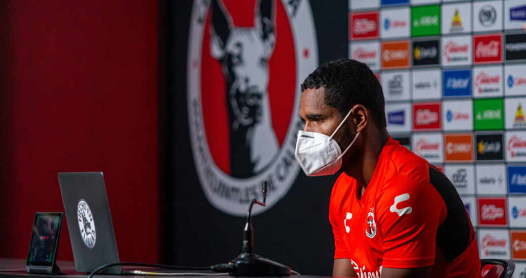 EL LATERAL FRONTERIZO BRAYAN ANGULO SE REUNIÓ CON LOS MEDIOS DE COMUNICACIÓN EN VIDEOCONFERENCIA PREVIO AL PARTIDO FRENTE A MAZATLÁN F.C.
