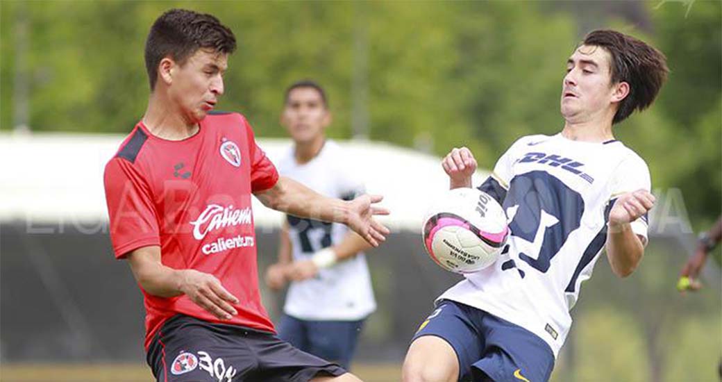 Xoloitzcuintles Sub 17 cayó 1-0 ante la UNAM mientras que los Sub 20 lo hicieron 4-3