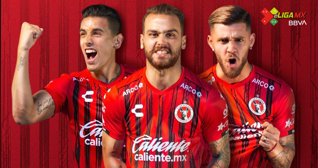 Alexis Castro, Leandro González-Pírez y Miguel Barbieri representarán al Club Tijuana en el torneo virtual del Futbol Azteca